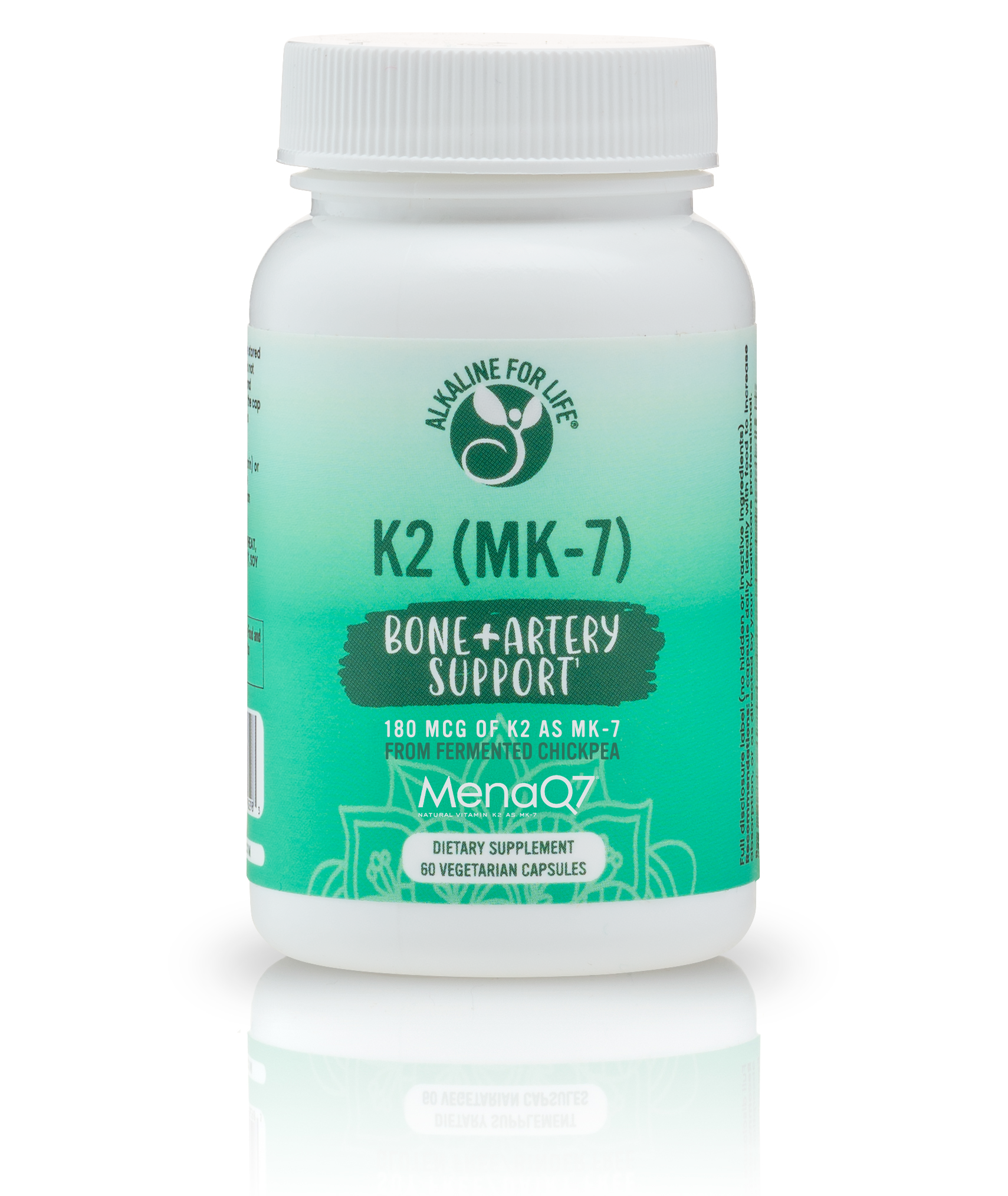 Vitamin K2 MK-7 with MenaQ7 capsules by Alkaline for Life